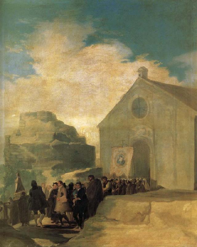 Francisco Goya Village Procession Sweden oil painting art